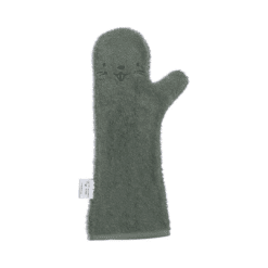 Baby douche handschoen donker groen
