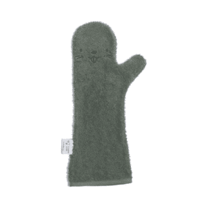 Baby douche handschoen donker groen